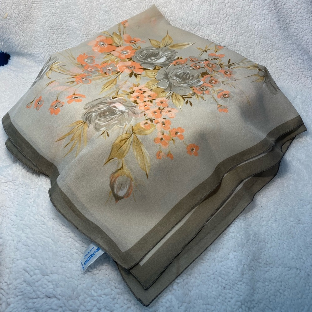 Italian Rose and Floral Woman’s Scarf